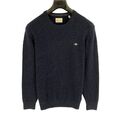 GANT Herren Marineblau Strukturiert Rundhals Sweatshirt Pullover Größe L