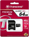 Transcend microSDXC 64GB Speicherkarte micro SDXC 64 GB TS64GUSDXC10 300x OVP