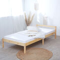 Einzelbett 90 x 200 mit Lattenrost Holz Bett Bettgestell Jugendbett Homestyle4u