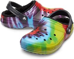 Crocs Unisex Classic Lined Tie-Dye Clogs Regenbogenfarben