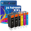 24 Patronen XXL für Canon Pixma IP 7240 IP 7250 IP 8720 PGI-550 XL CLI-551 XL