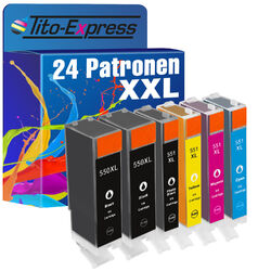 24 Patronen XXL für Canon Pixma IP 7240 IP 7250 IP 8720 PGI-550 XL CLI-551 XL