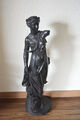 große Skulptur Aphrodite Griechische Statue Frau nackt schwarz ,75 cm