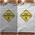 T-Shirt Maglietta Under Construction Gold GYM Palestra Flex building Crossfit