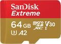 SanDisk Extreme microSDXC UHS-I Speicherkarte 64 GB + Adapter (V30, U3, 170 MB/s