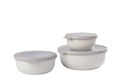 Mepal Cirqula Multischüssel-Set, rund, 3-teilig, flach, nordic white