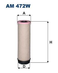 Sekundärluftfilter FILTRON AM 472W Filtereinsatz mit Vorabscheider für MERCEDES