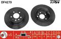 2x TRW DF4279 Bremsscheibe für SAAB 9-5 Kombi (YS3E) 9-5 (YS3E) 286mm