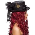 Steampunk Hut schwarz Gothic Zylinder Viktorianischer Zylinderhut Retrolook