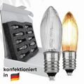 10 Stück E10 Glühbirne 8V 12V 14V 15V 16V 23V 34V 48V 55V je 3W dimmbar warmweiß