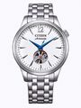 Klassische CITIZEN Open Heart 40 mm Edelstahl Automatic Herrenuhr NH9131-73A