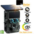 Solar 4K 60MP Wildkamera WiFi Bluetooth Jagdkamera Nachtsicht Wiederaufladbar DE