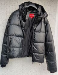 GUESS Los ANGELES Damen Winterjacke Schwarz mit Kaputze Gr.S (EUR 40 )Neuwertig!