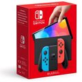 Nintendo Switch Oled Joycon Blu Rosso Neon Konsole 7 " 3 IN 1 Dock Schwarz 64GB