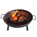 Feuerschale Feuerstelle Feuerkorb Lagerfeuer Metall Ø 58 cm für Garten Terrasse