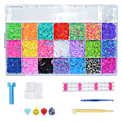 mituso XXL Loom Bands Starter Set Box 4200 Bänder 4400 Teile inkl. Webrahmen