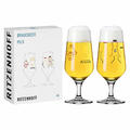 Ritzenhoff Brauchzeit Pils 013 014 F24 2er Set Ritzenhoff Design Pilsglas 374 ml