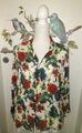 Schicke Bluse Blumen Mohn von H&M Gr. 44  mehrfarbig