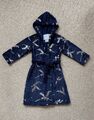 H&M Kinder Bademantel Blau Gr. 98/104 NEU !!