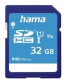 Hama 124135 SDHC Speicherkarte 32 GB Class 1 (U1) Klasse 10 Blau