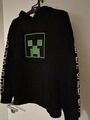 Pulli Kapuzenpulli Hoodie 146/152 Minecraft Creeper Schwarz Grün Gamer