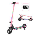 Elektroscooter Für Kinder 6-12 Jahren LCD E Roller Klappbar Elektroroller Rosa