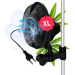 Premium Clip Ventilator oszilierend für Growbox Grow Grower Zelt Lüfter mit Stro