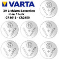 Varta Lithium CR Sortiment 1616 1620 2016 2025 2032 2430 2450 lose 3V Batterie