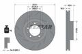 TEXTAR 92214005 Bremsscheibe Vorne Rechts für PORSCHE PANAMERA 360mm