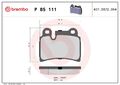 BREMBO P 85 111 Bremsbeläge Satz Hinten für VW Touareg (7LA, 7L6, 7L7)