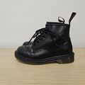 Dr. Martens 101 schwarz glattes Leder 6 Löcher mittlere Stiefeletten Größe UK 7 EU 41