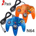 2Stk N64 Controller GamePad Kontroller für Nintendo 64 N64 Konsole System 64Bit