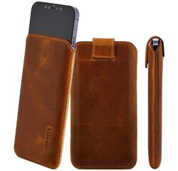 Exclusive Echt Leder Hülle Tasche Handyhülle Schutz Slim Case für iPhone 12 Mini