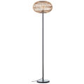 Brilliant Stehleuchte Woodball Bambus Schwarz/Natur 153cm max. 60W E27 Schalter 