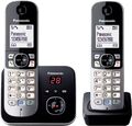 Panasonic KX-TG6822GB Duo Schnurloses Telefon Schwarz Anrufbeantworter B Ware