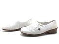 Rieker Antistress Damen Halbschuhe Gr. 42 Ballerina Slipper Freizeitschuhe Weiß