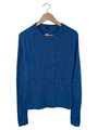 S.OLIVER Damen Pullover M Rippstrick Blau Rundhals Langarm