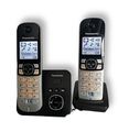 Panasonic KX-TG6822GB DECT Schnurlostelefon DUO Anrufbeantworter schwarz o. Akku