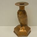 Kerzenständer Eule Eule Vogel Tierwelt Art Deco Stil Jugendstil Bronze