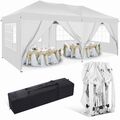 Pavillon 3x6m Wasserdicht Faltbar Partyzelt Pavilon Gartenzelt mit Seitenteilen