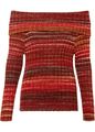 Off-Shoulder Pullover Gr. 36/38 Rot Damen Carmenpullover Pulli 1xget NEUw