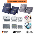 Reise Koffer-Organizer Packtaschen Kleidertaschen Packwürfel Set 6-teilig Urlaub