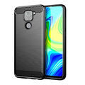 Carbon Silikon Handy Hülle XIAOMI Redmi Note 9 Outdoor Schutz Case Etui Cover