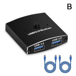 USB 3.0 Switch Selector KVM Switch 5Gbps 2-in-1 Out USB 3.0 Two-Way Sharer