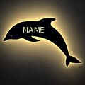 Delfin Schlummerlicht Nachtlicht Delfine  Tier LED Deko -Mit Name Geschenk