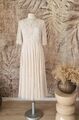 Hallhuber Kleid Gr. 36 (38) Cream Beige Maxikleid Midikleid Spitze W.neu Weiß 