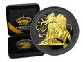 1 OZ Silber Saint Helena Una & The Lion 2021 Gold Black Empire Edition