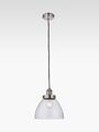 Bay Lighting Carter Deckenleuchte - Glasschirm Nickel matt - Tropfen 40-127 cm