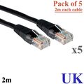 [5er Pack] RJ45 (M) auf RJ45 (M) CAT5e geformtes UTP Netzwerk Patch Ethernet Kabel