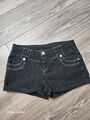 Süße Jeans Shorts Hot Pant Gr 38 Damen Schwarz 